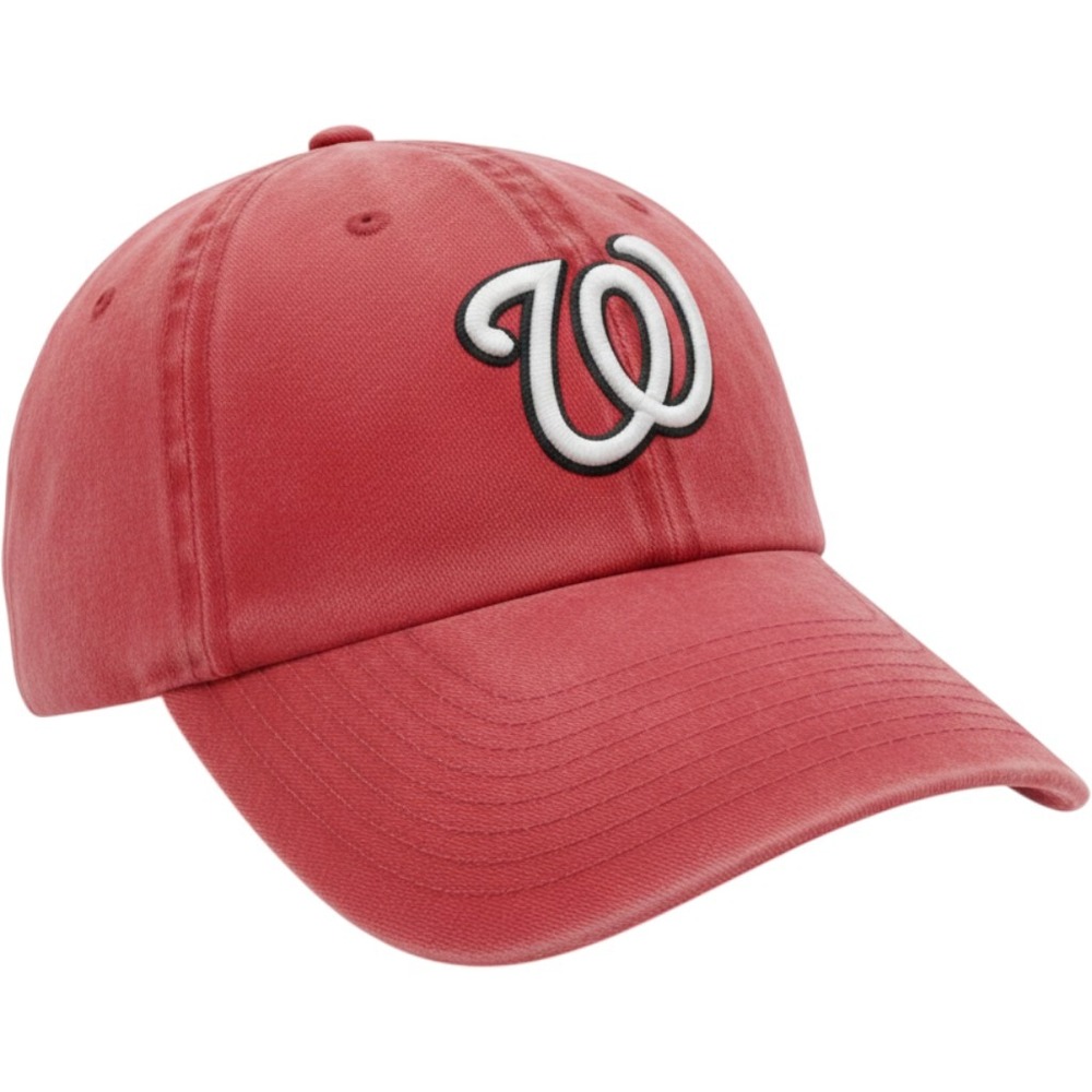 MLB Washington Nationals Fan Favorite Adjustable Hat Red Cotton Baseball Cap OS